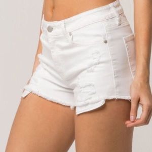 Tilly's RSQ Jeans White Venice Mid-Rise Shorts